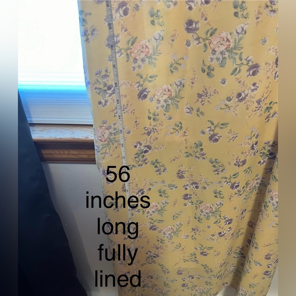 NWT Lush Yellow Floral Dress, farmhouse, bridal, shower, causal or formal, Small - Picture 7 of 13